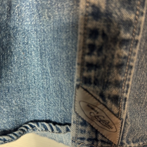 LEVIS VINTAGE RED TAG SLEEVELESS DENIM PEARL SNAP DOWN SHIRT - Picture 5 of 7